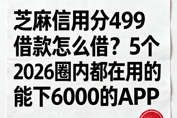 芝麻信用分499借款怎么借?2026圈内都在用的5个能下6000的APP