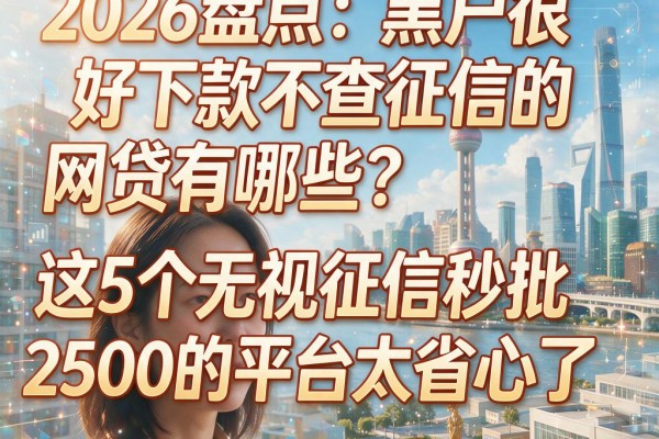 2026盘点：黑户很好下款不查征信的网贷有哪些？这5个无视征信秒批2500的平台太省心了