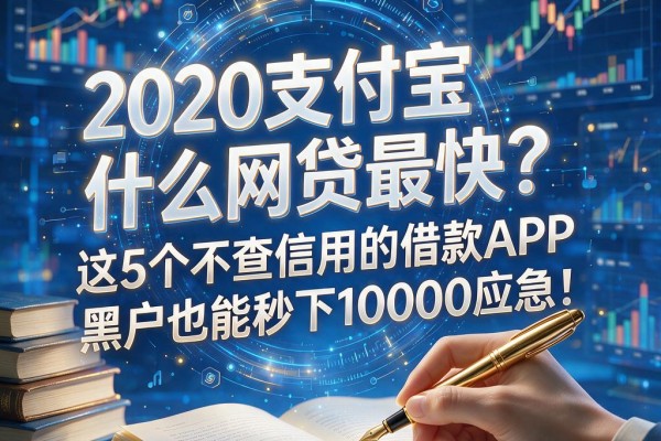 黑户支付宝什么网贷最快?这5个不查信用的借款APP,黑户也能秒下10000应急!