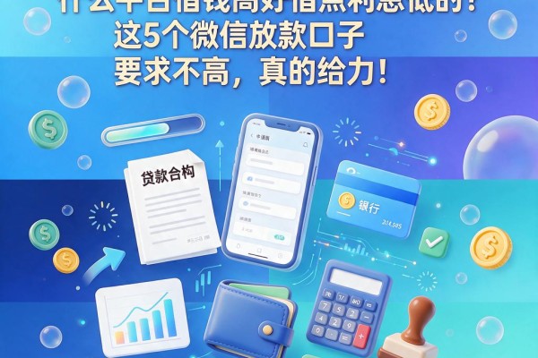 2026急用钱必看!什么平台借钱高好借点利息低的?这5个微信放款口子要求不高,真的给力!