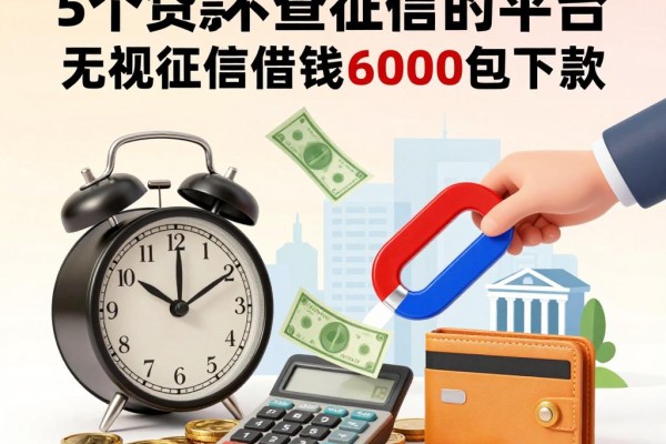 2026最新盘点！5个贷款不查征信的平台，无视征信借钱6000包下款