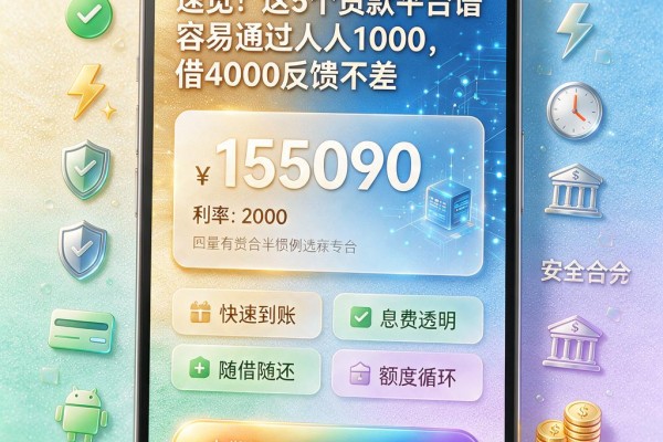 速览!这5个贷款平台谱容易通过人人1000,借4000反馈不差
