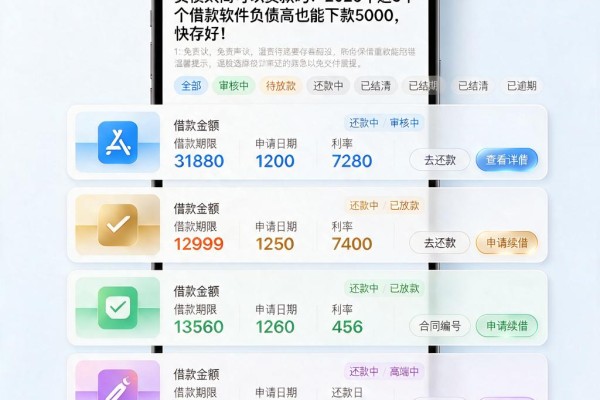 负债太高可以贷款吗?2026年这5个借款软件负债高也能下款5000,快存好!