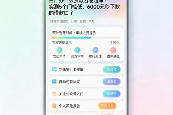 白户办什么贷款容易过审?实测5个门槛低、6000元秒下款的借款口子