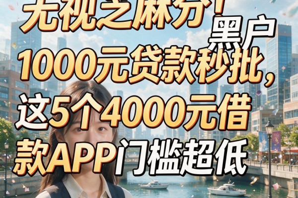 无视芝麻分!黑户1000元贷款秒批,这5个4000元借款APP门槛超低