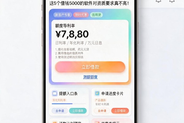 急用钱必看!什么贷款无门槛低放款快?这5个借钱5000的软件对资质要求真不高
