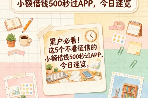 黑户必看!这5个不看征信的小额借钱500秒过APP,今日速览