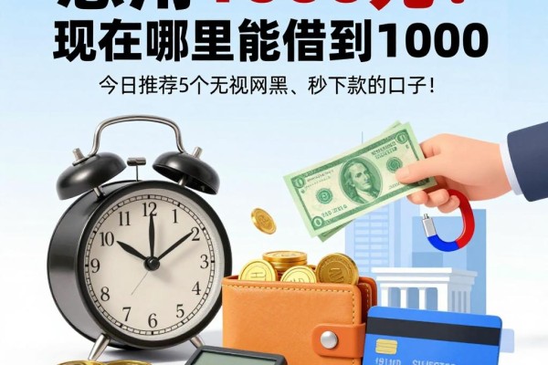 急用1000元?现在哪里能借到1000?今日推荐5个无视网黑、秒下款的口子!