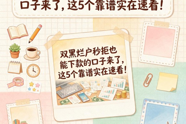 双黑烂户秒拒也能下款的口子来了,这5个靠谱实在速看!