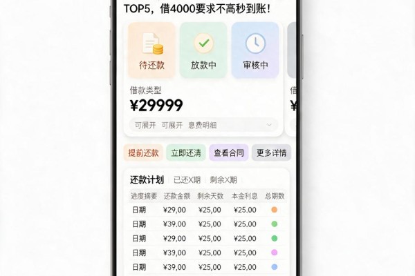 20岁必看！2026年最容易下款的网贷TOP5，借4000要求不高秒到账