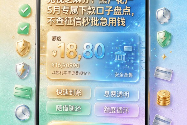 无视芝麻分！黑户花户5月专属下款口子盘点，不查征信秒批急用钱