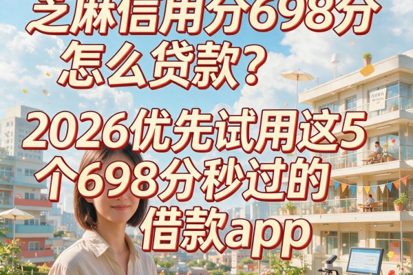 芝麻信用分698分怎么贷款?2026优先试用这5个698分秒过的借款App