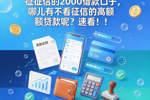 手慢无!今日汇总5个无视征信的2000借款口子,哪儿有不看征信的高额贷款呢?速看!