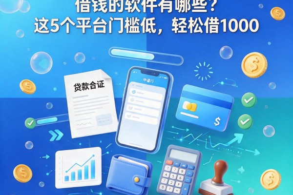 2026速存！无需用身份证借钱的软件有哪些？这5个平台门槛低，轻松借1000