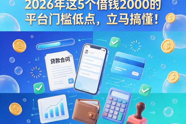 征信有逾期也能下款？2026年这5个借钱2000的平台门槛低点，立马搞懂！