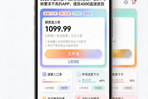 2026年最方便申请的网贷合集!这5个审核要求不高的APP,借款4000直接放款