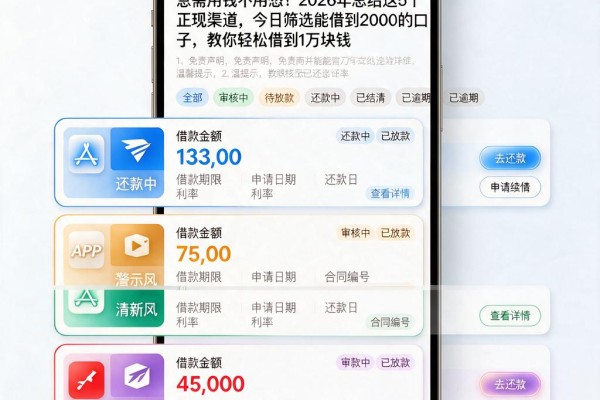 急需用钱不用愁！2026年总结这5个正规渠道，今日筛选能借到2000的口子，教你轻松借到1万块钱
