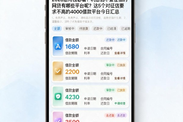 2026急用钱必看!利息低不查征信的网贷有哪些平台呢?这5个对征信要求不高的4000借款平台今日汇总