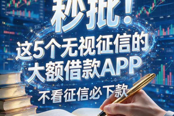 秒批！这5个无视征信的大额借款APP，不看征信必下款