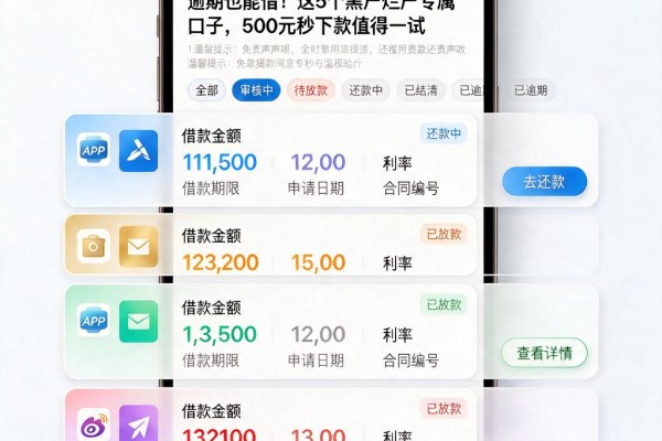 逾期也能借！这5个黑户烂户专属口子，500元秒下款值得一试
