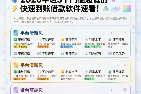 芝麻信用分借钱黑户必须1万?2026年这5个门槛超低的快速到账借款软件速看