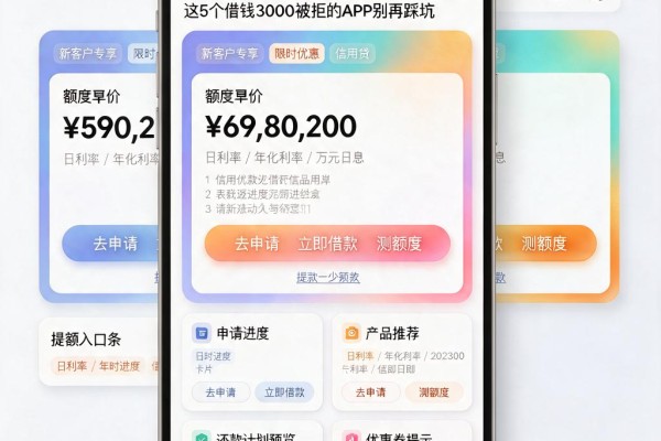 征信花了到处被拒?2026年秒过技巧公开,这5个借钱3000被拒的APP别再踩坑