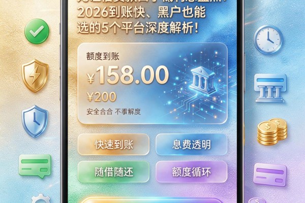 无证信贷款口子低利息盘点:2026到账快、黑户也能选的5个平台深度解析!