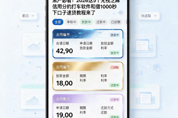 黑户必看!2026这5个无视芝麻信用分的打车软件和借1000秒下口子速贷教程来了