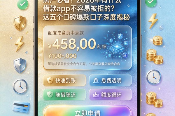 黑户必看!2026年有什么借款app不容易被拒的?这五个口碑爆款口子深度揭秘