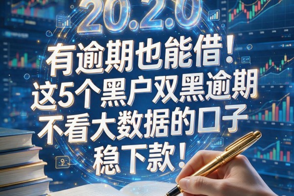 有逾期也能借!这5个黑户双黑逾期不看大数据的口子,稳下款!