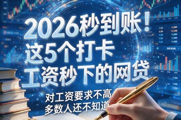 工资卡秒到账!2026年这5个打卡工资秒下的网贷,对工资要求不高,多数人还不知道