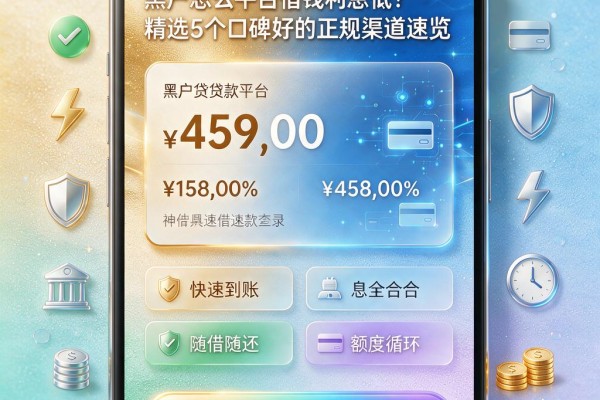 黑户怎么平台借钱利息低？精选5个口碑好的正规渠道速览