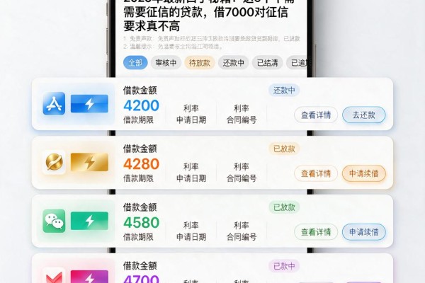 2026年最新口子秘籍!这5个不需要征信的贷款,借7000对征信要求真不高