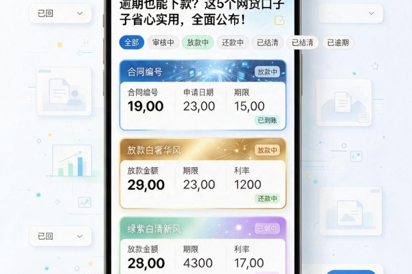 逾期也能下款？这5个网贷口子省心实用，全面公布！