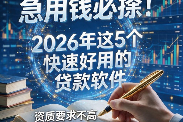急用钱必看!2026年这5个快速好用的贷款软件,资质要求不高,2000元好下款!