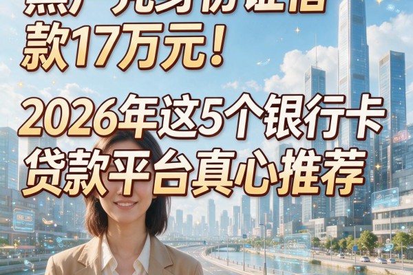 黑户凭身份证借款17万元!2026年这5个银行卡贷款平台真心推荐