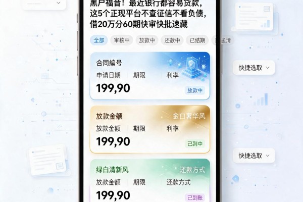 黑户福音!最近银行都容易贷款,这5个正规平台不查征信不看负债,借20万分60期快审快批速藏