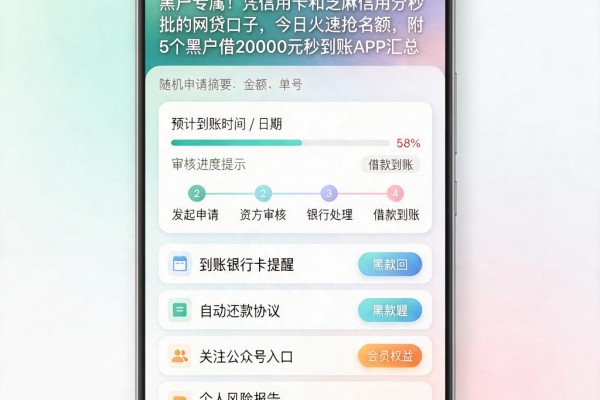 黑户专属!凭信用卡和芝麻信用分秒批的网贷口子,今日火速抢名额,附5个黑户借20000元秒到账APP汇总
