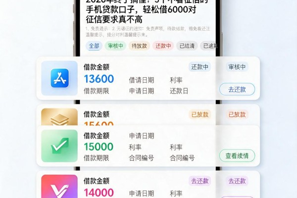 2026年终于搞懂!5个不看征信的手机贷款口子,轻松借6000对征信要求真不高