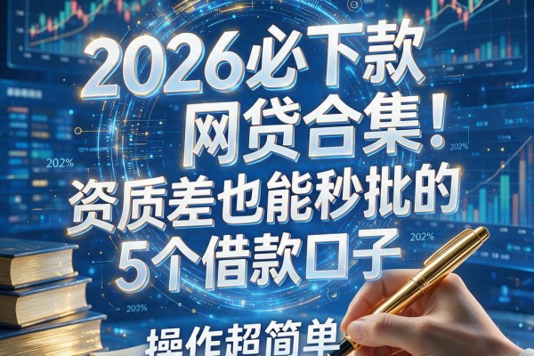 2026必下款网贷合集！资质差也能秒批的5个借款口子，操作超简单