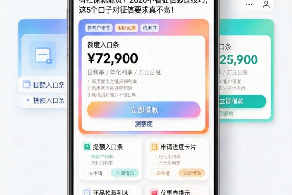 有社保就能贷？2026不看征信必过技巧，这5个口子对征信要求真不高！