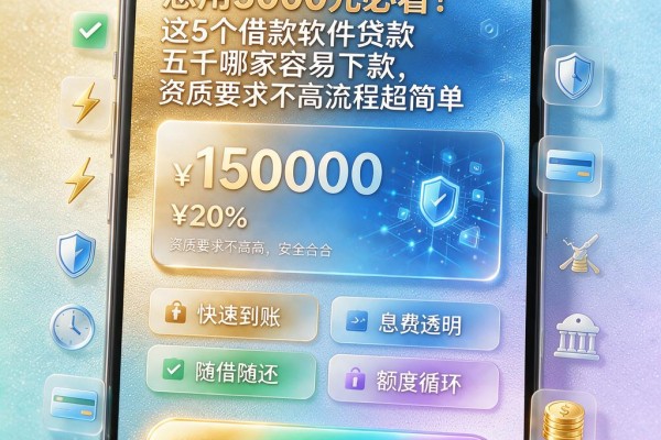 急用5000元必看!这5个借款软件贷款五千哪家容易下款,资质要求不高流程超简单