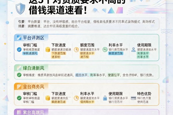 不押车不押证的贷款怎么批?这5个对资质要求不高的借钱渠道速看