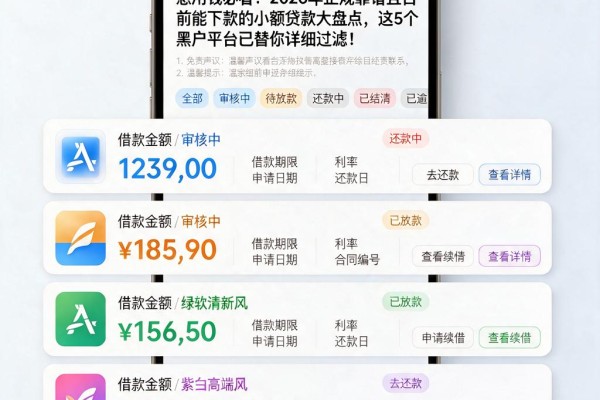 急用钱必看！2026年正规靠谱且目前能下款的小额贷款大盘点，这5个黑户平台已替你详细过滤！