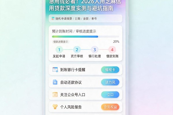 急用钱必看！2026人用芝麻信用贷款深度实测与避坑指南