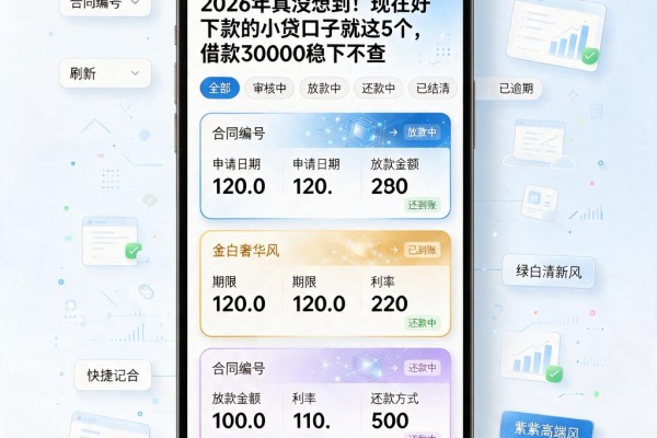 2026年真没想到!现在好下款的小贷口子就这5个,借款30000稳下不查