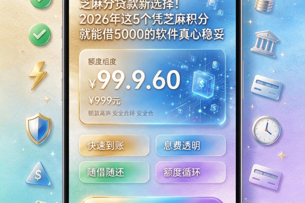 芝麻分贷款新选择!2026年这5个凭芝麻积分就能借5000的软件真心稳妥
