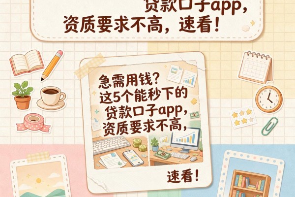 急需用钱?这5个能秒下的贷款口子app,资质要求不高,速看!