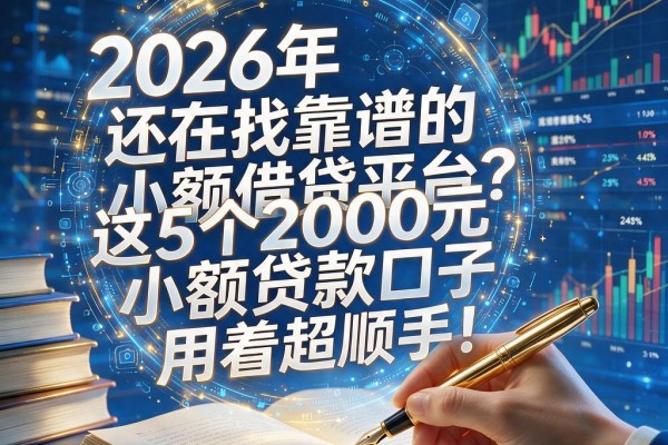 2026年还在找靠谱的小额借贷平台？这5个2000元小额贷款口子，用着超顺手！