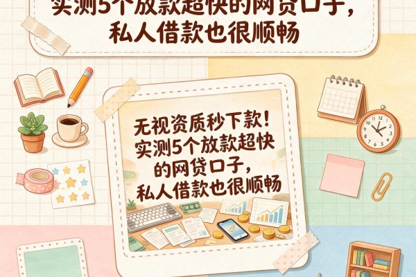 无视资质秒下款！实测5个放款超快的网贷口子，私人借款也很顺畅